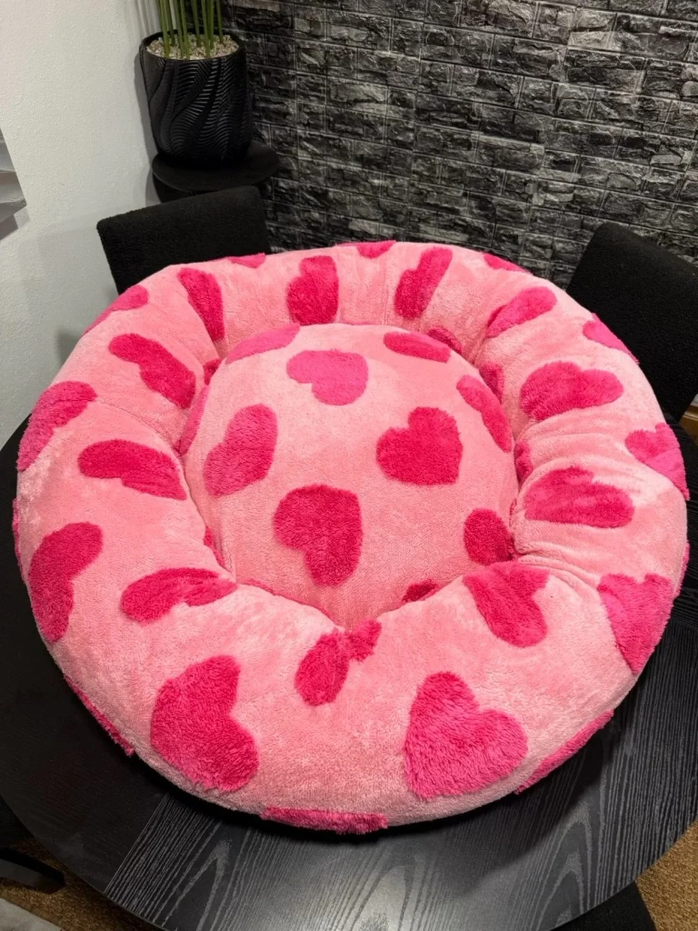 BEDSURE LARGE SIZE PINK HEARTS PET BED 🎀💖😍🐾